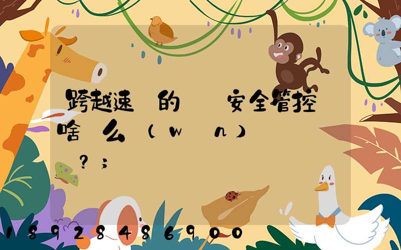跨越速運的運輸安全管控為啥這么穩(wěn)？